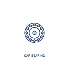 car bearing concept 2 colored icon. simple line element illustration. outline blue car bearing symbol. can be used for web and mobile ui/ux.