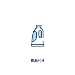 bleach concept 2 colored icon. simple line element illustration. outline blue bleach symbol. can be used for web and mobile ui/ux.
