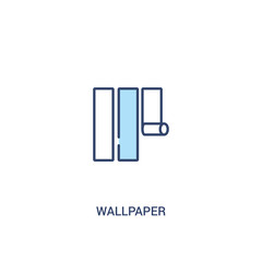 wallpaper concept 2 colored icon. simple line element illustration. outline blue wallpaper symbol. can be used for web and mobile ui/ux.