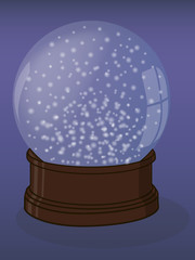 Ball with snow.