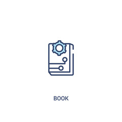 book concept 2 colored icon. simple line element illustration. outline blue book symbol. can be used for web and mobile ui/ux.