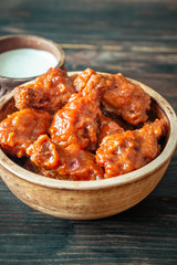 Bowl of buffalo wings