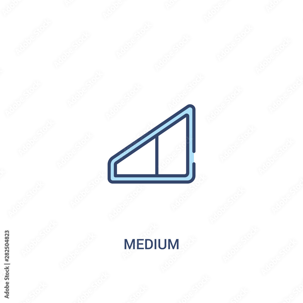 Poster medium concept 2 colored icon. simple line element illustration. outline blue medium symbol. can be 