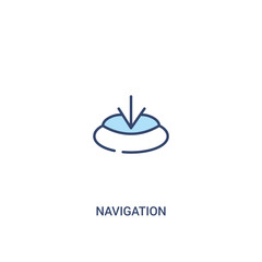 Fototapeta premium navigation concept 2 colored icon. simple line element illustration. outline blue navigation symbol. can be used for web and mobile ui/ux.