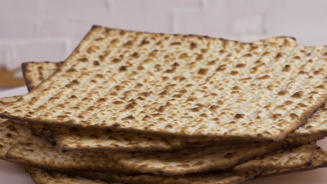 Passover Matzoh, Jewish Holiday Bread. 
