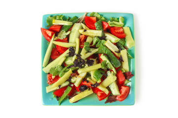 Sliced slices of vegetables