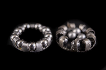 Replacing the bicycle wheel bearing. Bicycle parts service in the workshop.