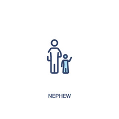 nephew concept 2 colored icon. simple line element illustration. outline blue nephew symbol. can be used for web and mobile ui/ux.