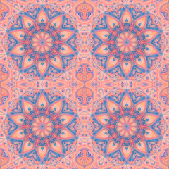 Abstract seamless geometrical pattern. Colorful vintage background texture.