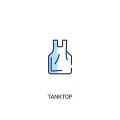 tanktop concept 2 colored icon. simple line element illustration. outline blue tanktop symbol. can be used for web and mobile ui/ux.