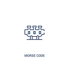 morse code concept 2 colored icon. simple line element illustration. outline blue morse code symbol. can be used for web and mobile ui/ux. © zaurrahimov