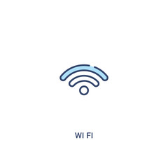 wi fi concept 2 colored icon. simple line element illustration. outline blue wi fi symbol. can be used for web and mobile ui/ux.