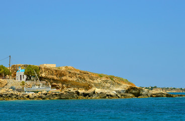Naklejka premium Hersonissos coast in Crete