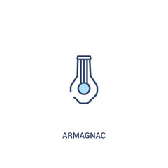 armagnac concept 2 colored icon. simple line element illustration. outline blue armagnac symbol. can be used for web and mobile ui/ux.