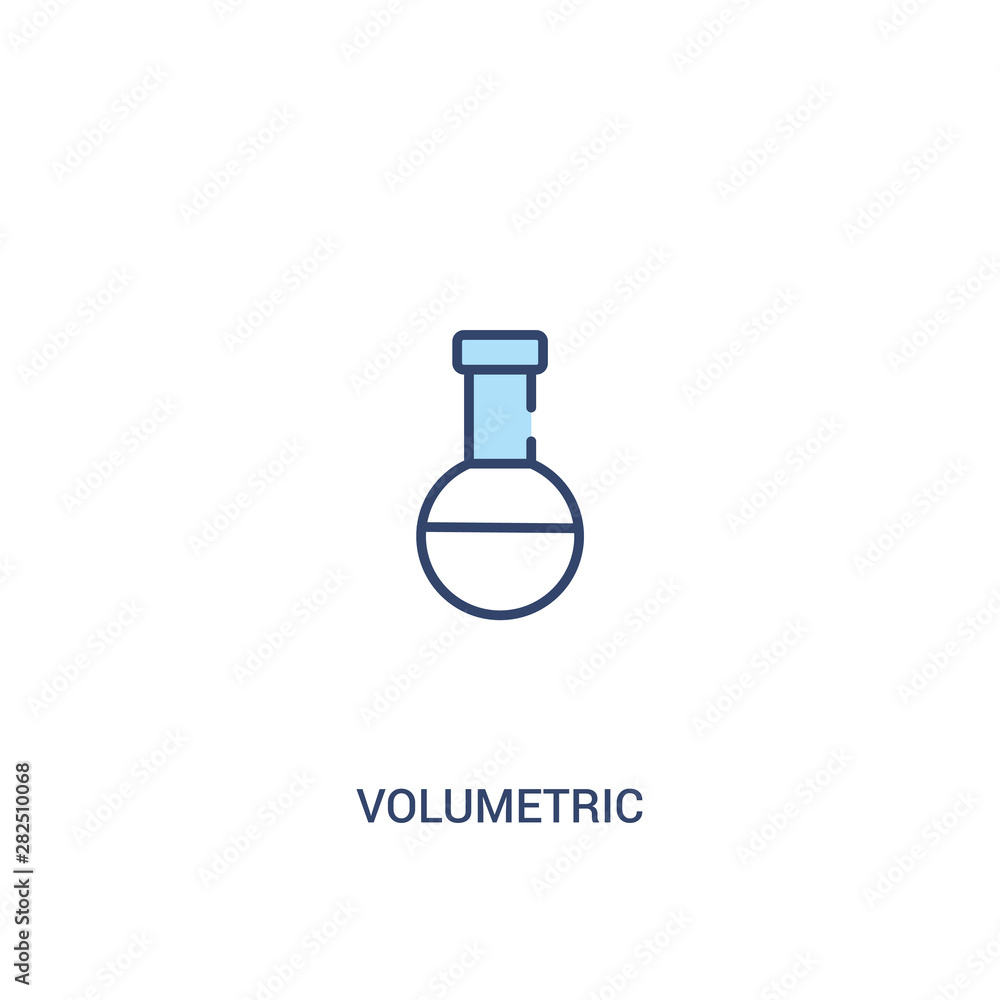 Poster volumetric concept 2 colored icon. simple line element illustration. outline blue volumetric symbol.