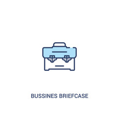 bussines briefcase concept 2 colored icon. simple line element illustration. outline blue bussines briefcase symbol. can be used for web and mobile ui/ux.