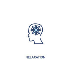 relaxation concept 2 colored icon. simple line element illustration. outline blue relaxation symbol. can be used for web and mobile ui/ux.