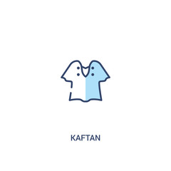 kaftan concept 2 colored icon. simple line element illustration. outline blue kaftan symbol. can be used for web and mobile ui/ux.