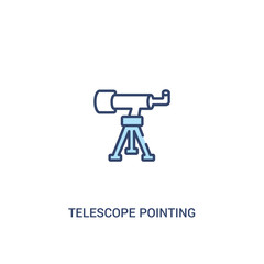 telescope pointing up concept 2 colored icon. simple line element illustration. outline blue telescope pointing up symbol. can be used for web and mobile ui/ux.