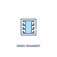 greek ornament concept 2 colored icon. simple line element illustration. outline blue greek ornament symbol. can be used for web and mobile ui/ux.