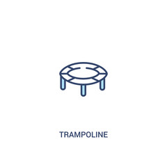 trampoline concept 2 colored icon. simple line element illustration. outline blue trampoline symbol. can be used for web and mobile ui/ux.