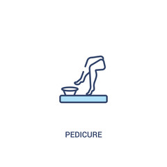 pedicure concept 2 colored icon. simple line element illustration. outline blue pedicure symbol. can be used for web and mobile ui/ux.