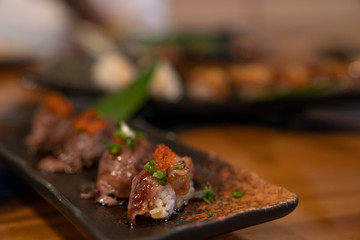 wagyu beef Original Japan sushi.