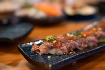 wagyu beef Original Japan sushi.
