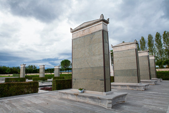 The Cassino Memorial at the cemetery