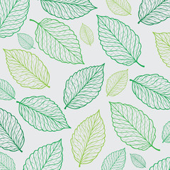 Obraz premium seamless pattern with green leaves