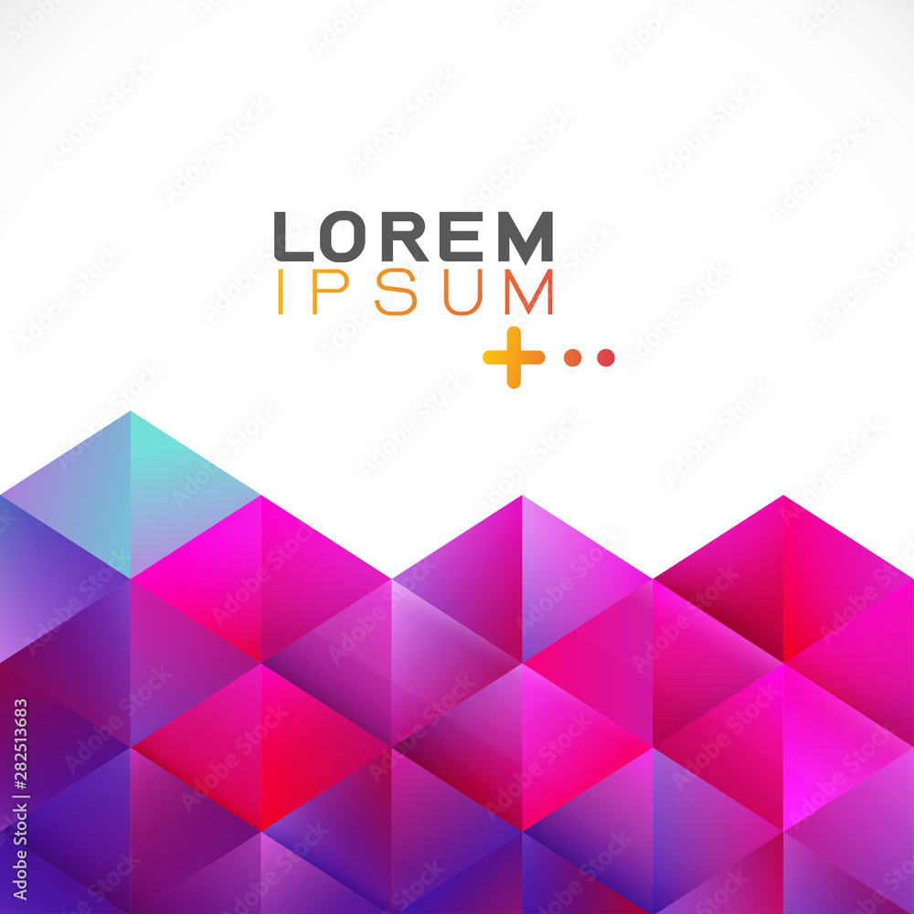 Poster abstract colorful gradient geometric template modern overlapping and space for text. modern backgrou
