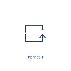 refresh concept 2 colored icon. simple line element illustration. outline blue refresh symbol. can be used for web and mobile ui/ux.