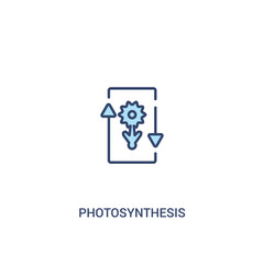photosynthesis concept 2 colored icon. simple line element illustration. outline blue photosynthesis symbol. can be used for web and mobile ui/ux.
