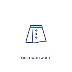 skirt with white lining concept 2 colored icon. simple line element illustration. outline blue skirt with white lining symbol. can be used for web and mobile ui/ux.