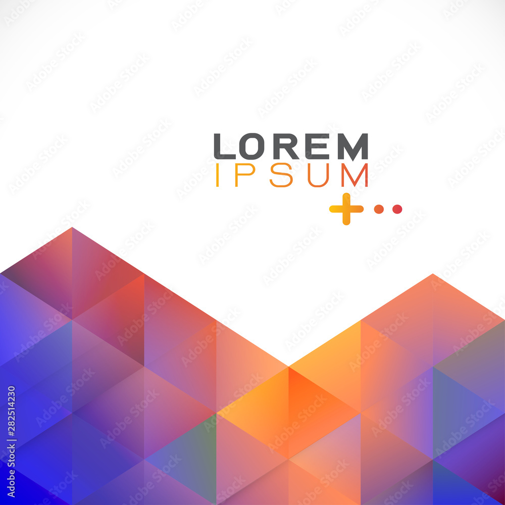 Poster abstract colorful gradient geometric template modern overlapping and space for text. modern backgrou