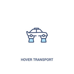 Obraz premium hover transport concept 2 colored icon. simple line element illustration. outline blue hover transport symbol. can be used for web and mobile ui/ux.