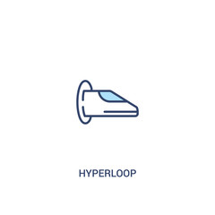 hyperloop concept 2 colored icon. simple line element illustration. outline blue hyperloop symbol. can be used for web and mobile ui/ux.