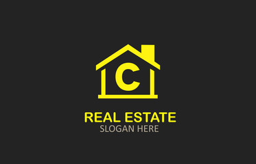 C Letter Real Estate Logo Design
