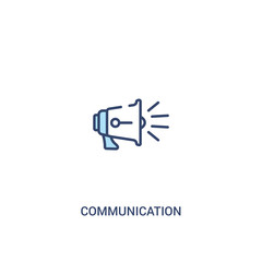 communication concept 2 colored icon. simple line element illustration. outline blue communication symbol. can be used for web and mobile ui/ux.