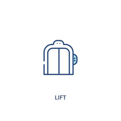 lift concept 2 colored icon. simple line element illustration. outline blue lift symbol. can be used for web and mobile ui/ux.