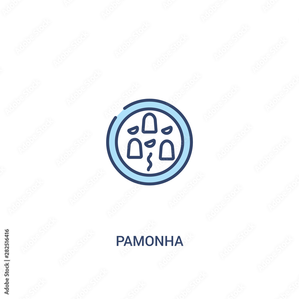 Wall mural pamonha concept 2 colored icon. simple line element illustration. outline blue pamonha symbol. can b