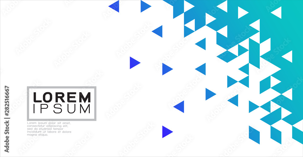 Poster colorful gradient triangle on white background with space. modern background for business or technol