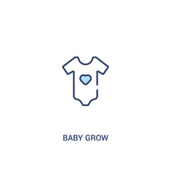 baby grow concept 2 colored icon. simple line element illustration. outline blue baby grow symbol. can be used for web and mobile ui/ux.
