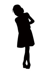 a girl dancing silhouette vector