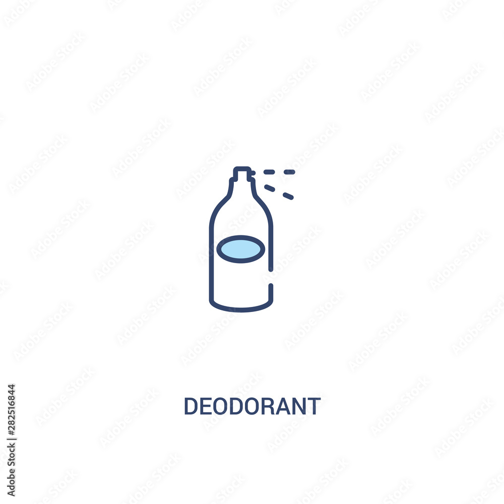 Aufkleber deodorant concept 2 colored icon. simple line element illustration. outline blue deodorant symbol. c
