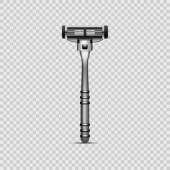Realistic Detailed 3d Disposable Shaving Razor Mockup. Vector