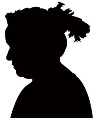 a woman head silhouette vector