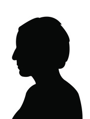 a woman head silhouette vector