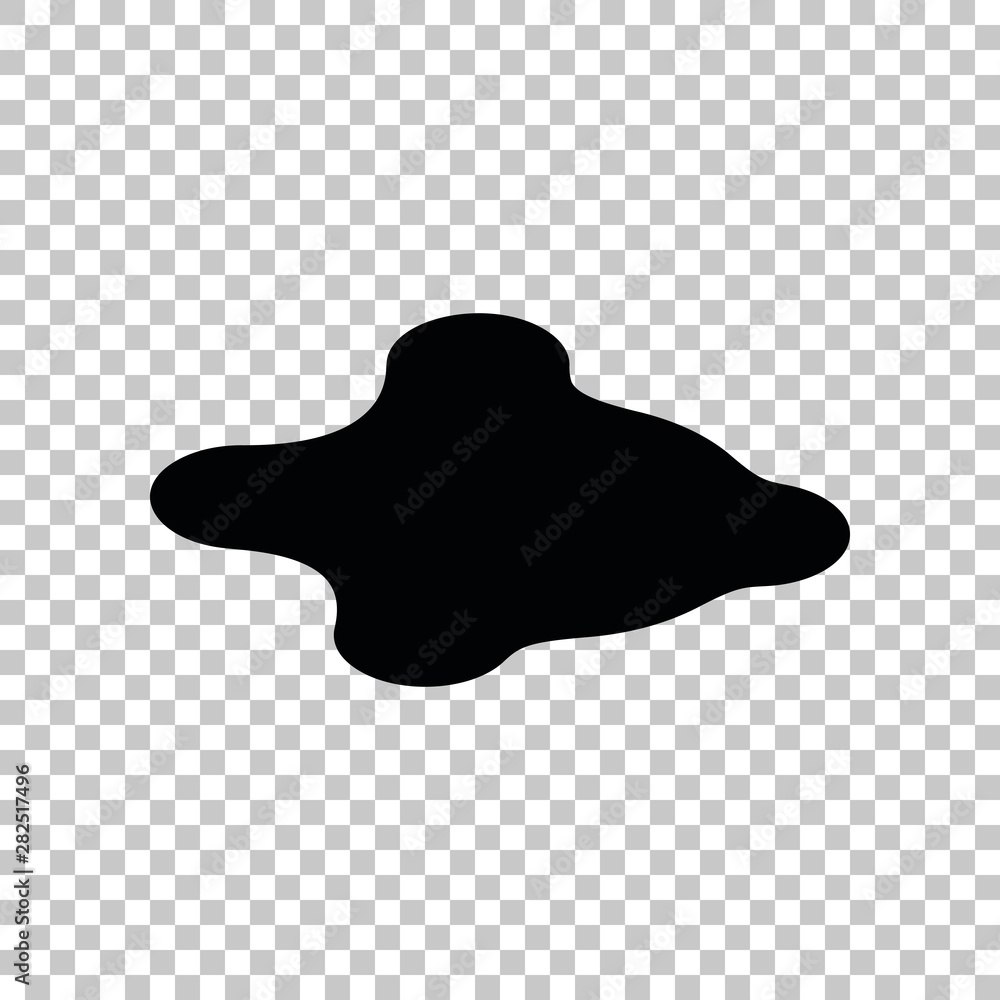 Poster ink blobs sign. black icon on transparent background. illustration.