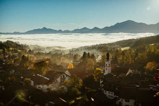 Scenic, tranquil view Bad Kohlgrub, Bayern, Germany